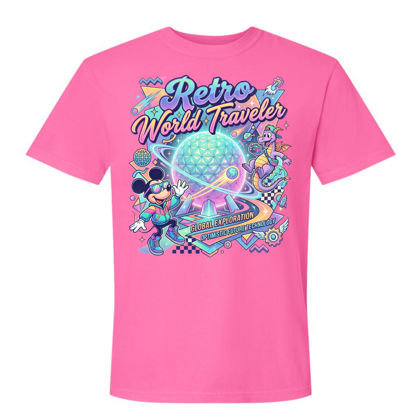 Retro World Traveler Tee | EPCOT Inspired Graphic Shirt