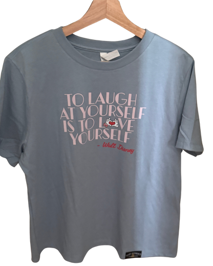 Laugh & Love Yourself Tee – Walt Disney Quote