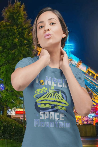 Unisex Space Mountain tee inspired by Disney ride with retro design