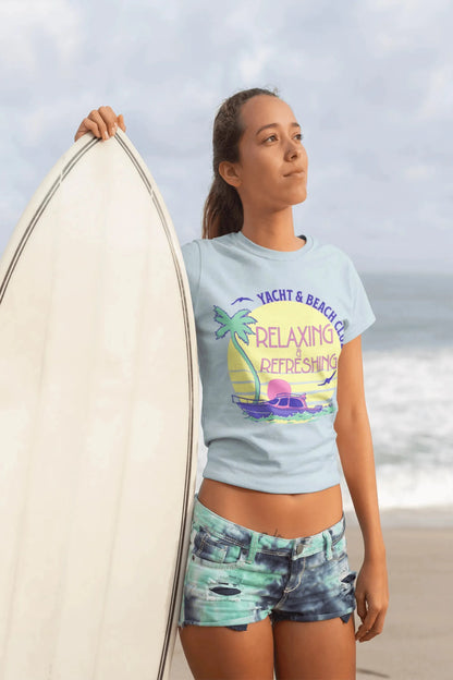 Retro-style relaxing beach tee for Disney resort lovers