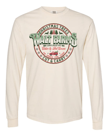 Walt Farms Christmas Trees Long Sleeve Tee
