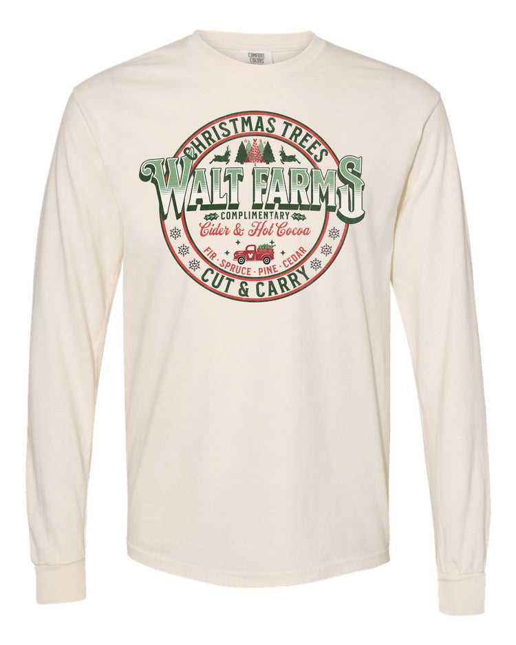 Walt Farms Christmas Trees Long Sleeve Tee